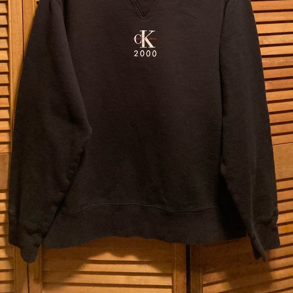 Calvin Klein Black Fleece Pullover Sweatshirt - Picture 7 of 8